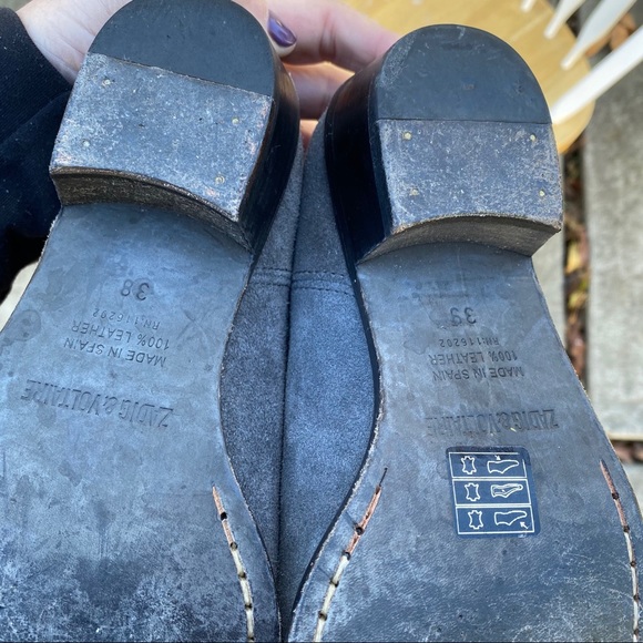 Zadig & Voltaire Teddy Boots Gray And Black 8 - Picture 10 of 13